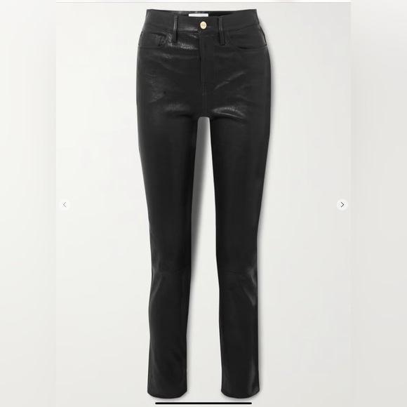 FRAMELE SYLVIE LEATHER PANT 100% LAMB LEATHER